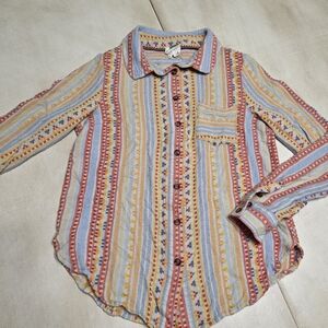 ✨ ANTHROPOLOGIE ✨ Textured Woven Artisan Button-Down